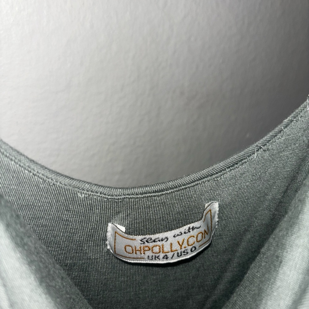 Oh Polly Low Back Gray Dress